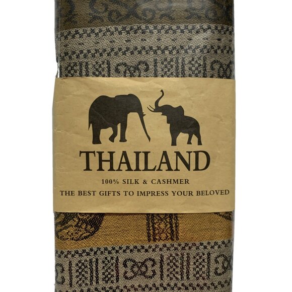Thailand Accessories - Thailand 100% Silk and Cashmere Pashmina Scarf Wrap